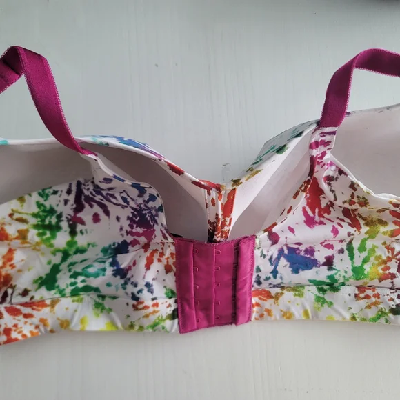 40D Torrid Curve Colorful Rainbow Tie Dye Wireless Bra - Picture 2 of 5